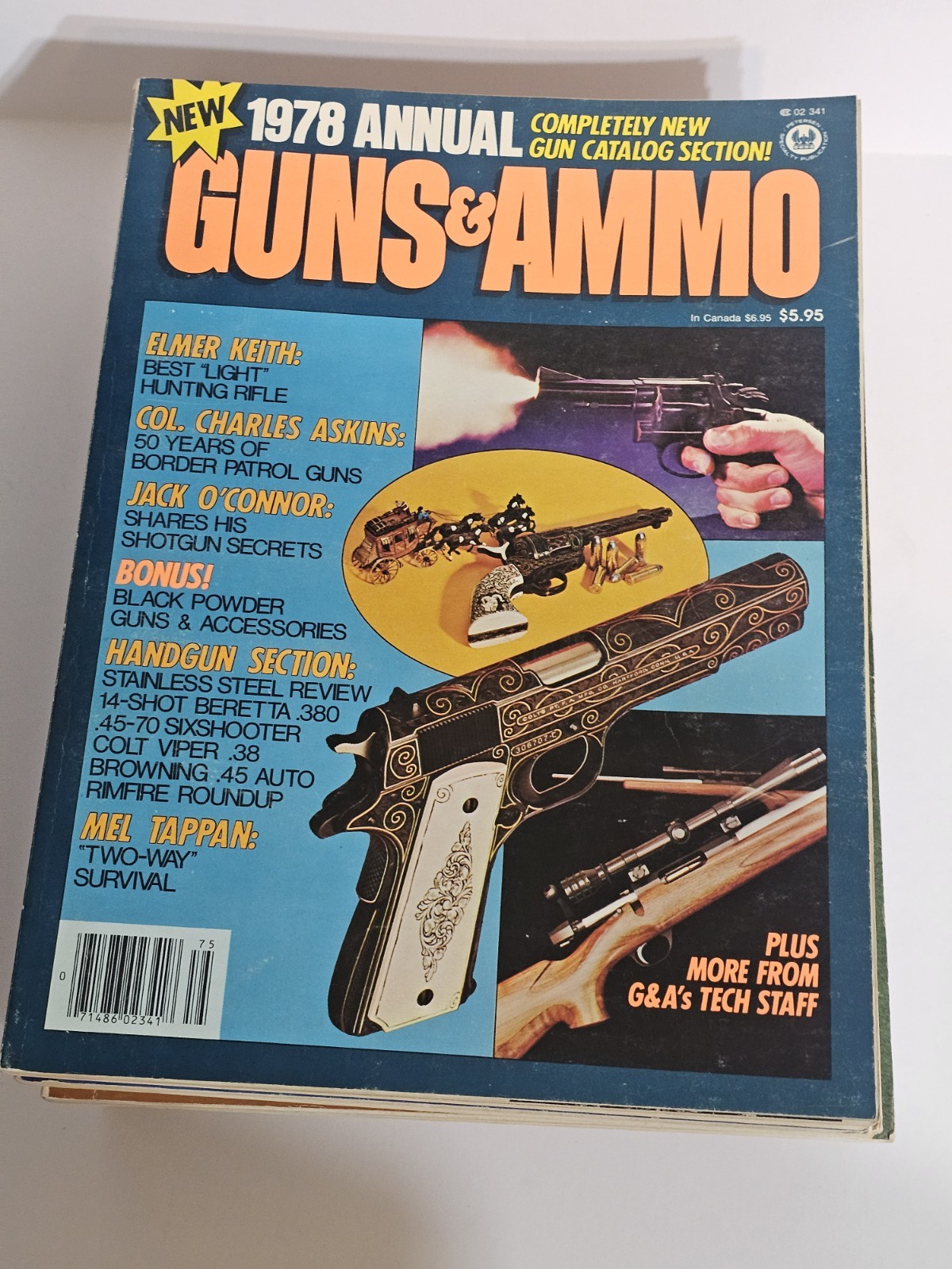 Vintage Lot of 11 Guns & Ammo Annuals, Guns Illustrated Journals and More.