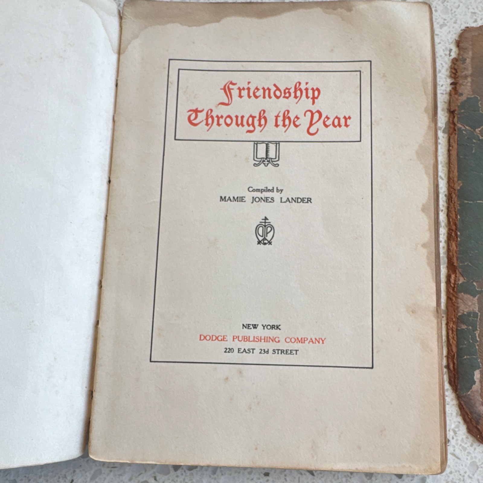 Antique Bookbinder’s Project Lot – 2 Antique Books for Restoration, Repair, Art