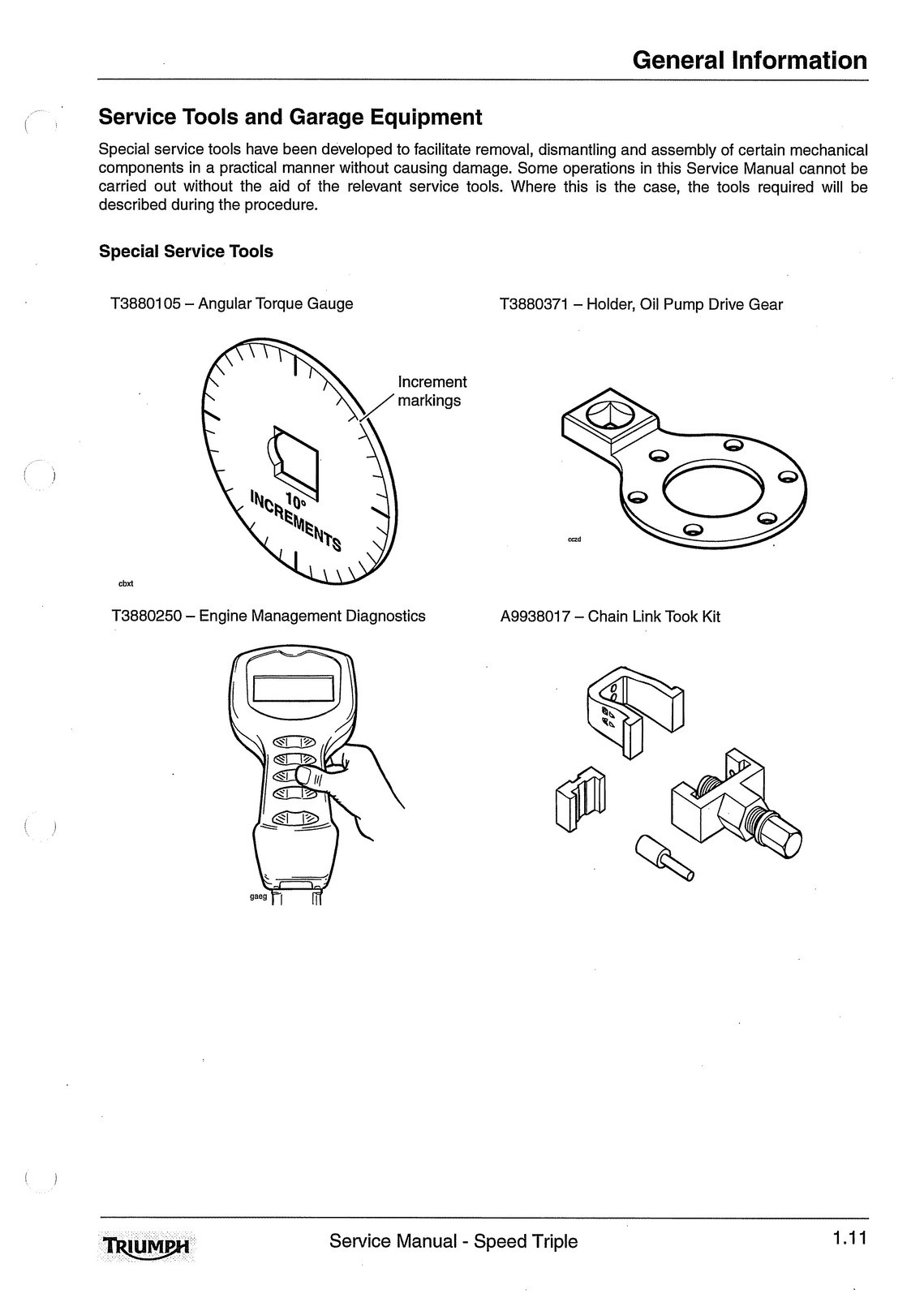 TRIUMPH Speed Triple 1050 Workshop Manual 2005, FASTENED – COVERED – XL FOLDOUTS