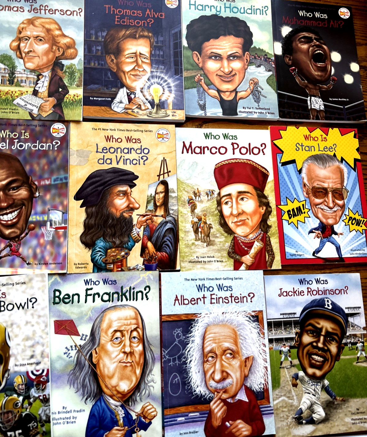 Lot of 50 Who Was / What Was / Where Is Books Biography History Homeschool Paper