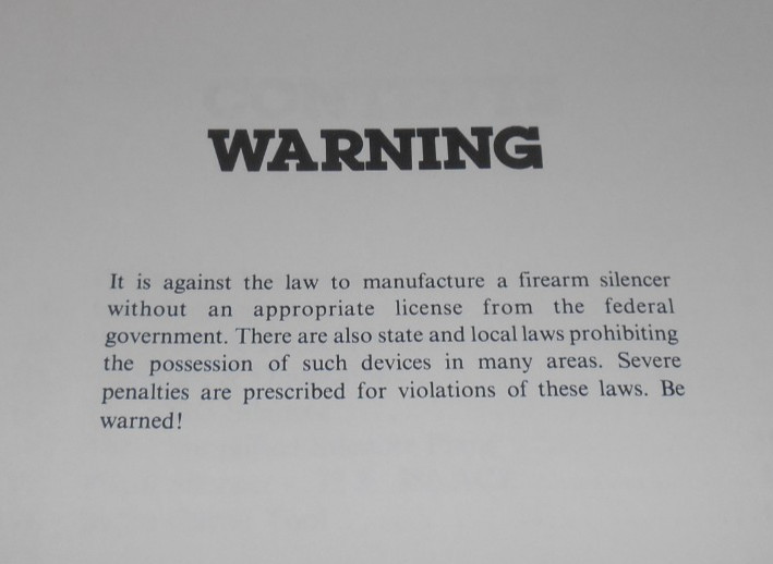 Home Workshop Silencers I 1980 Published By Paladin Press