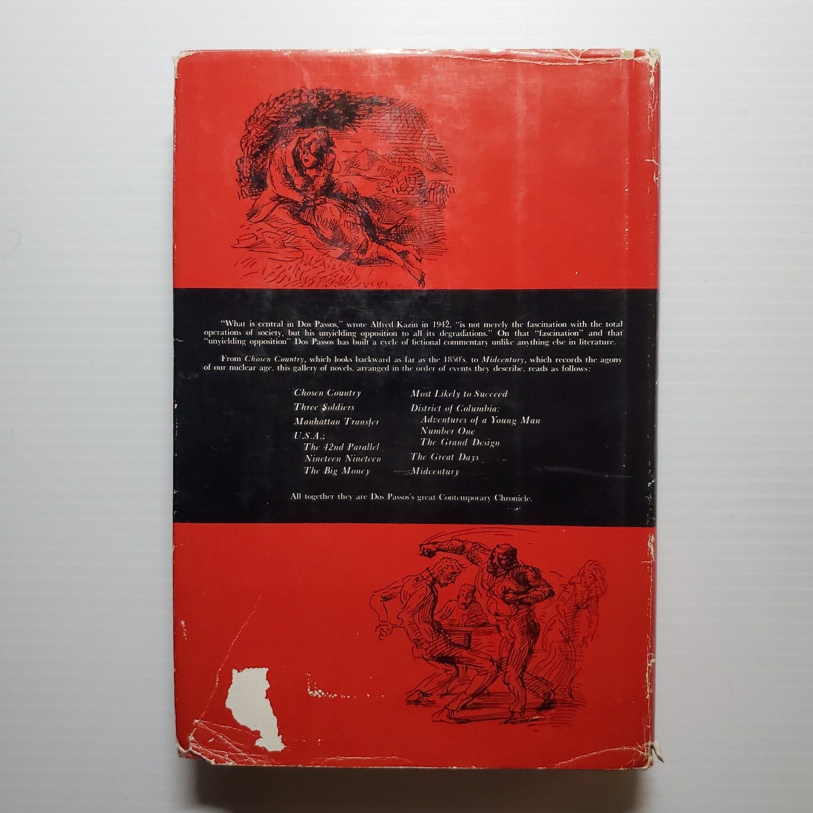 Vintage John Dos Passos U.S.A Trilogy (3 Volumes) 1960 Illustrated HC’s w/DJ BCE