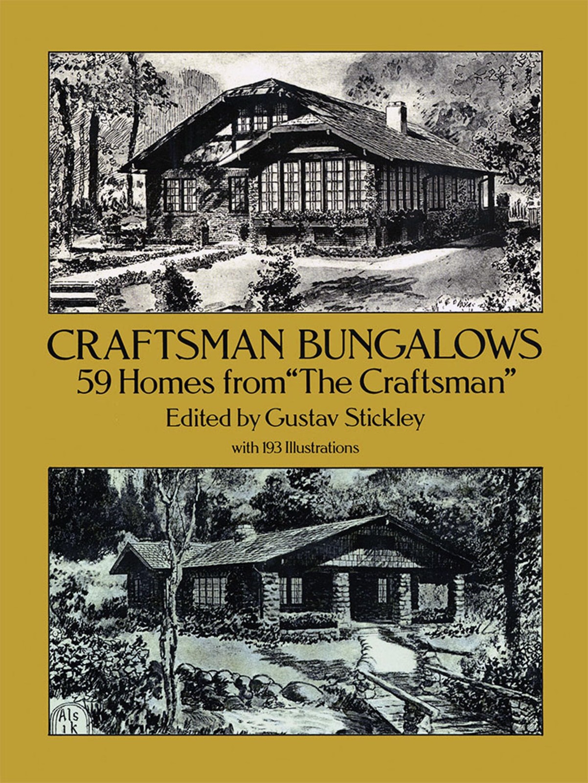 Craftsman Bungalows: 59 Homes from “The Craftsman” (Dover Architecture)