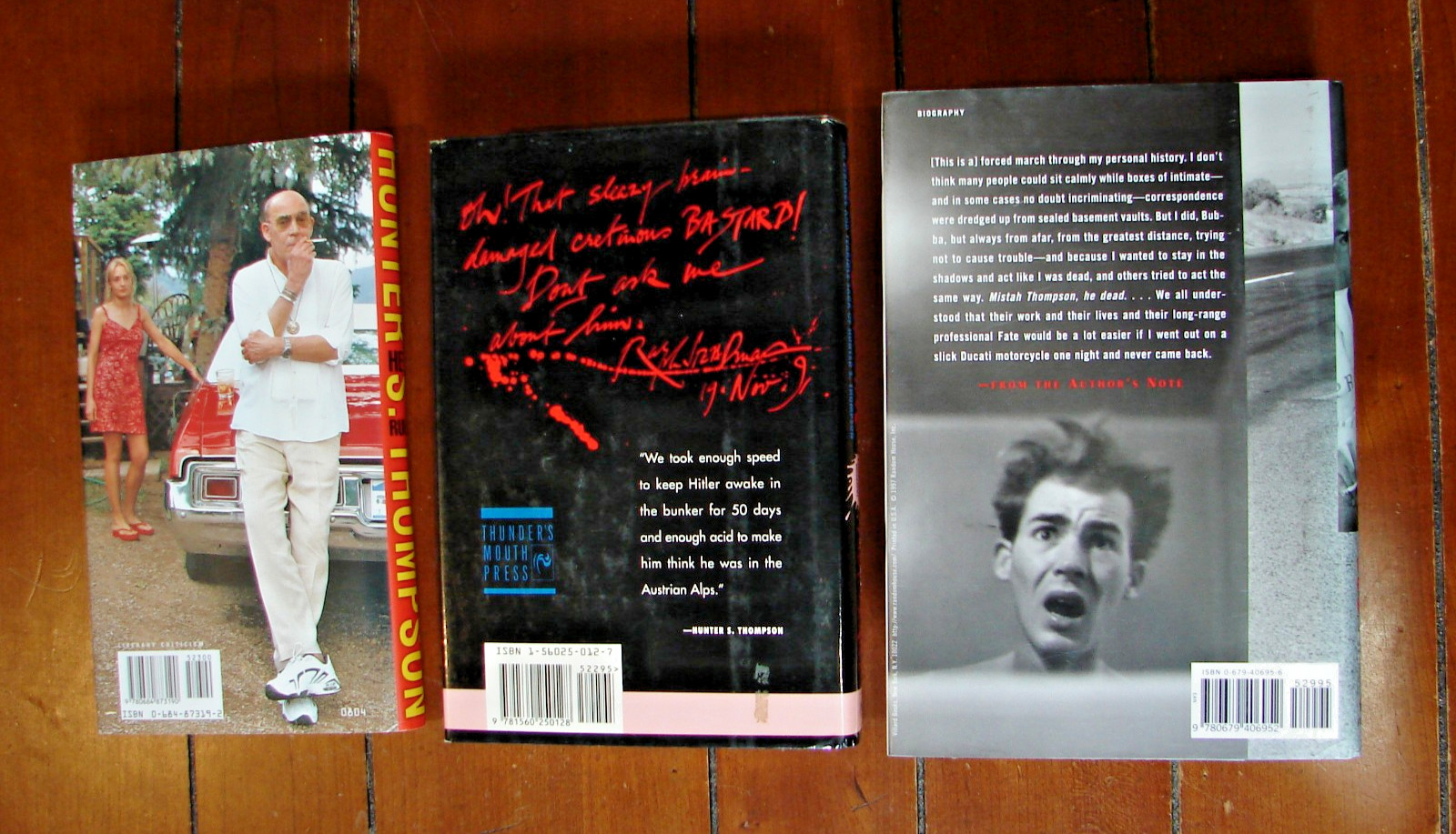 3 HC lot Hunter S Thompson The Proud Highway (1st) Hey Rube (1st) +1