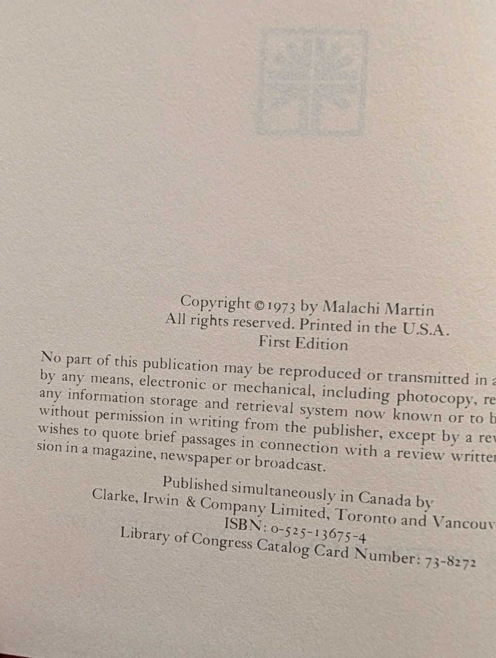 Jesus Now Malachi Martin 1973 Hardcover First Edition Catholic Theology