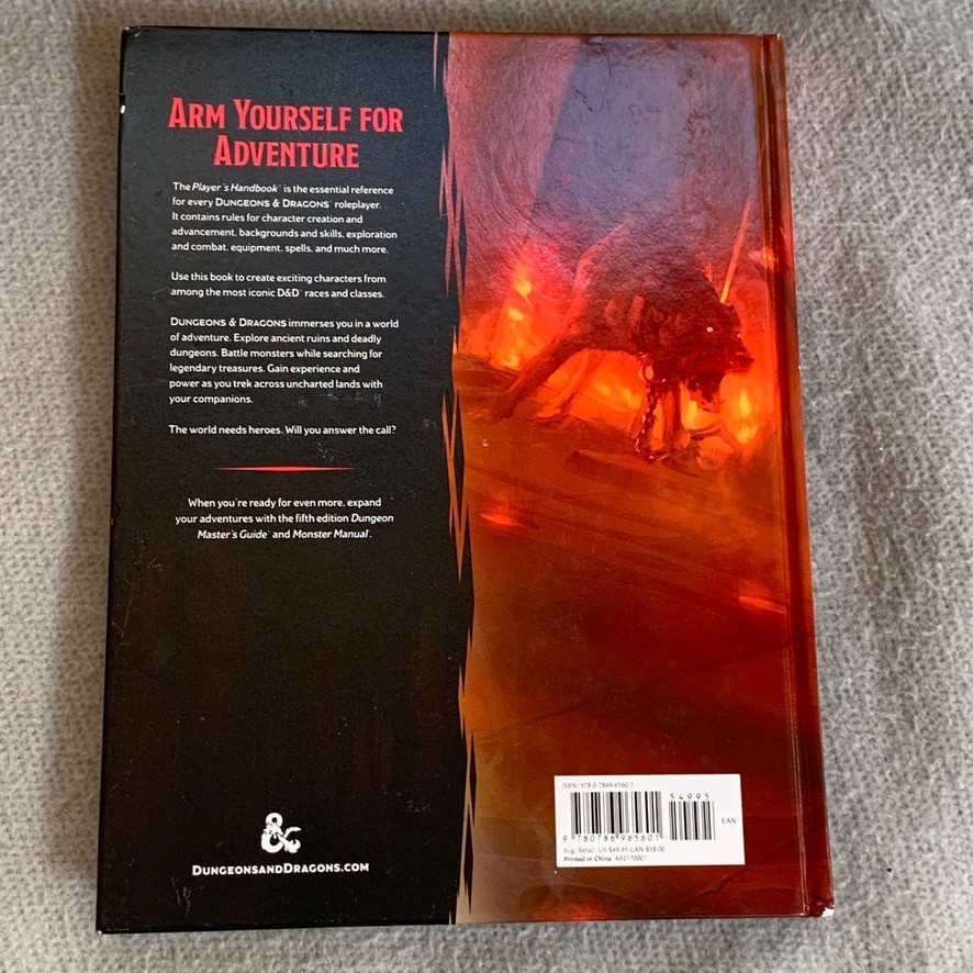 Dungeons & Dragons Player’s Handbook Hardcover By Wizards RPG Team