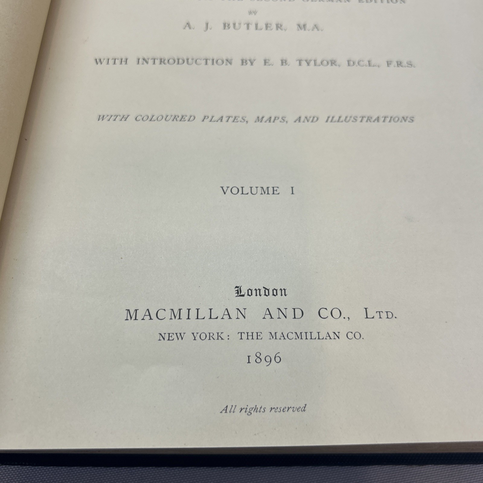 The History Of Mankind by F Ratzel HC 1896