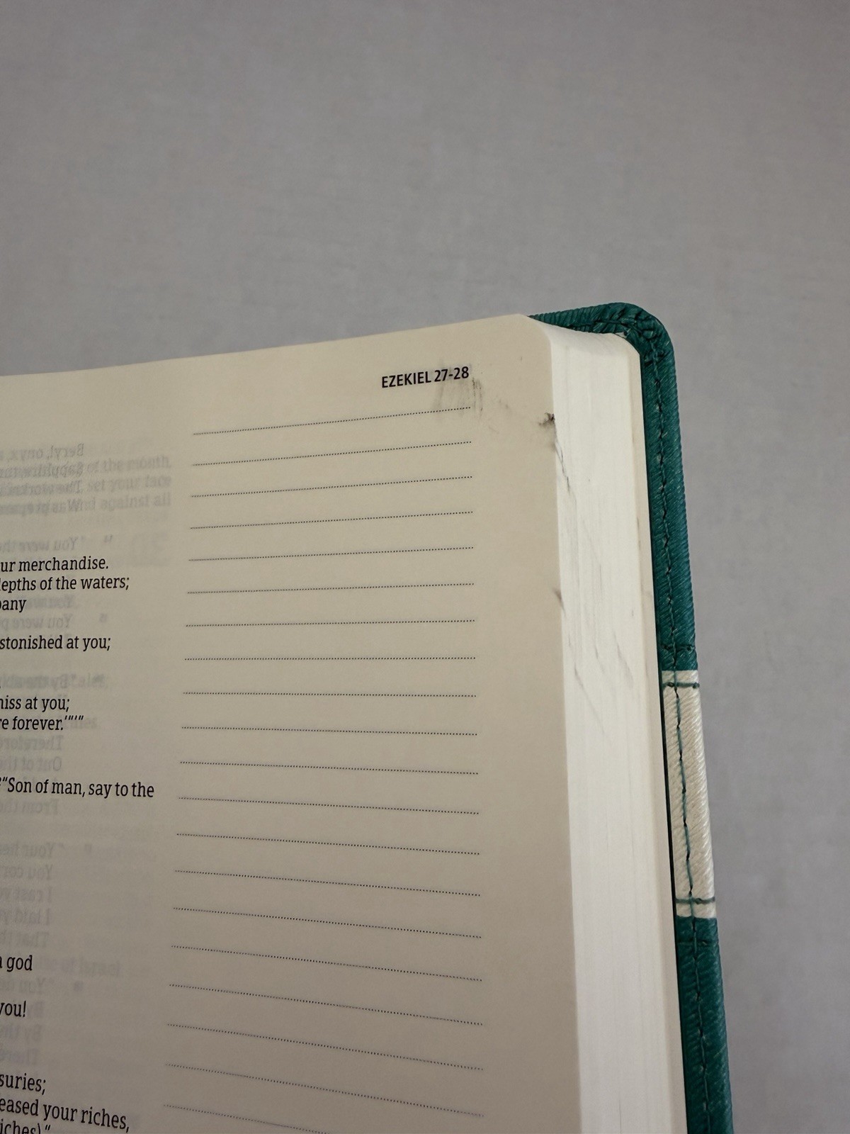 NKJV Notetaking Bible Teal Flowers Holman 2015