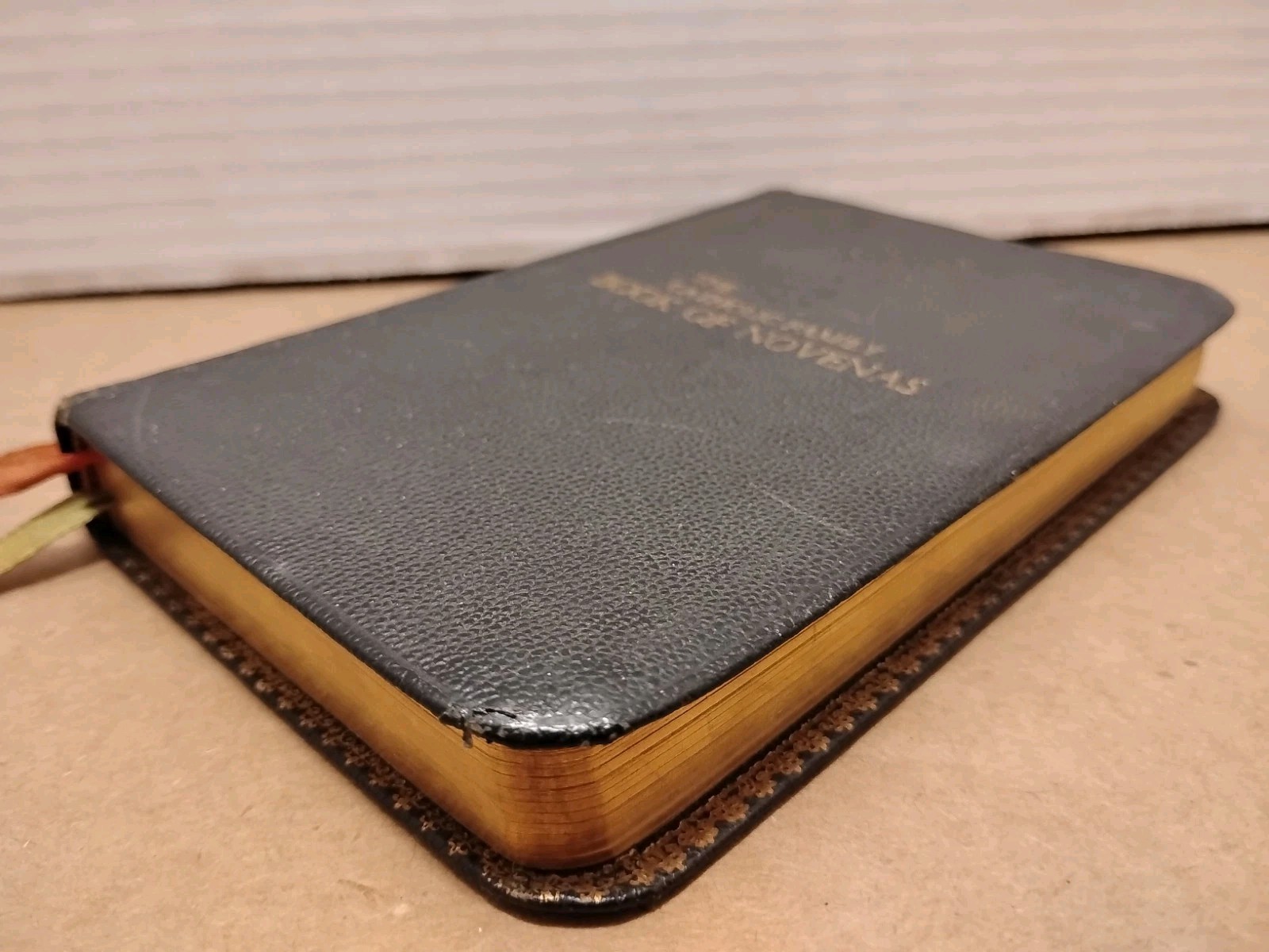 1956 – CATHOLIC FAMILY BOOK OF NOVENAS – John J Crawley & Co – Compact Leather