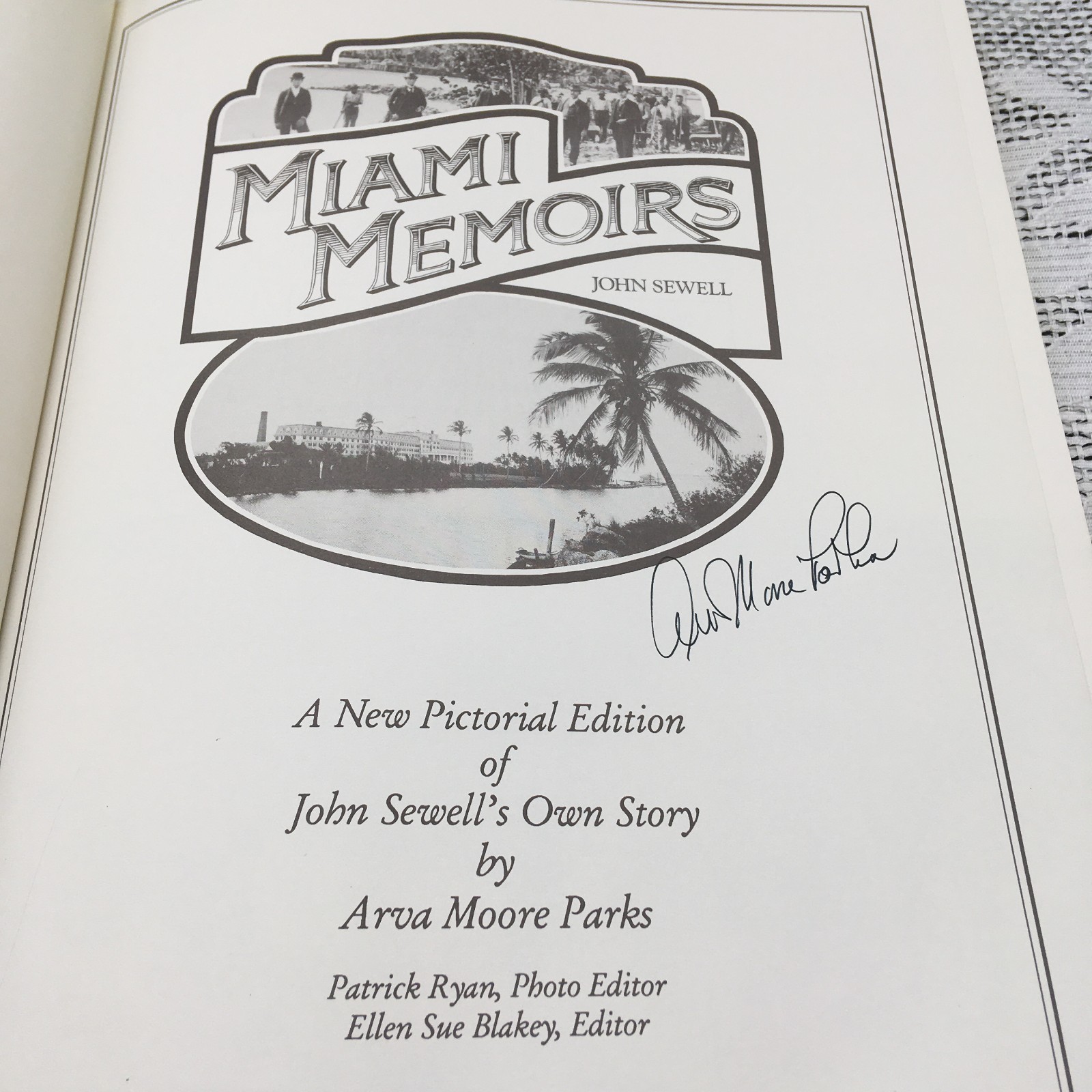 SIGNED! MIAMI MEMOIRS Pictorial Edition John Sewell HC History of MIAMI FLORIDA