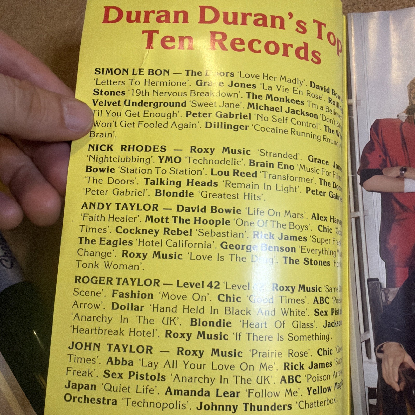 The ABC of Duran Duran Packed with Facts and Pictures 1984 Vintage Very Good