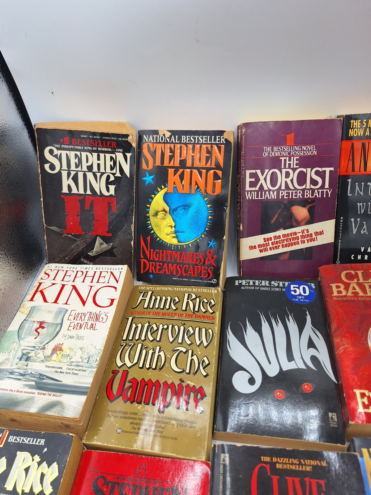 Lot Of Horror Paperback 12 Books Stephen King Anne Rice Clive Barker And Others