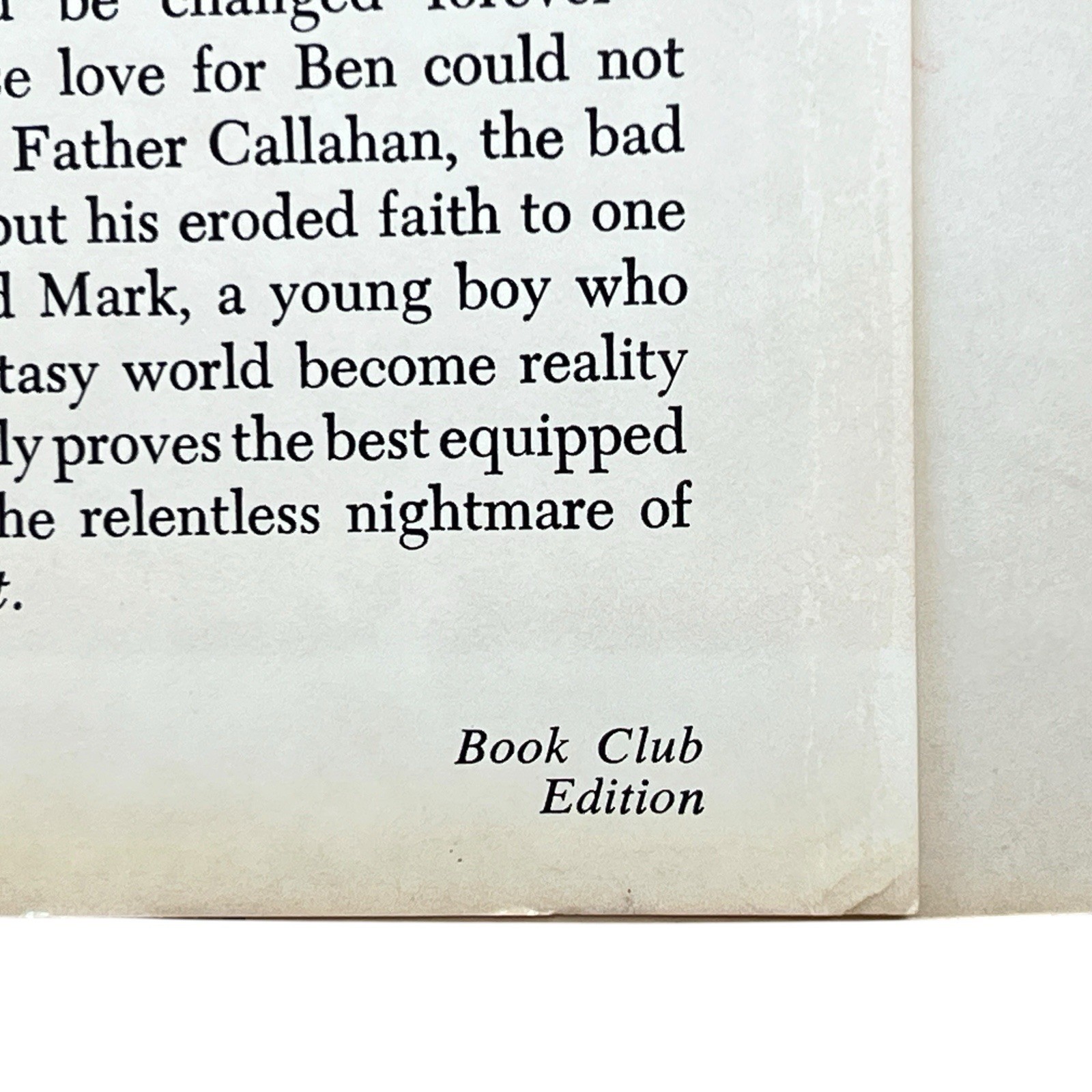 1975 SALEM’S LOT Stephen King Hardcover First Book Club Edition BCE 1st Edition
