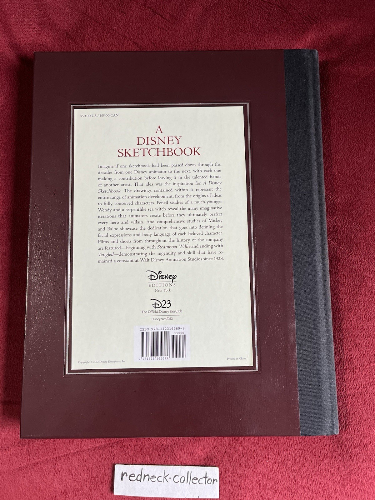 A Disney Sketchbook (Disney Editions Hardcover, By Ken Shue) Excellent Condition