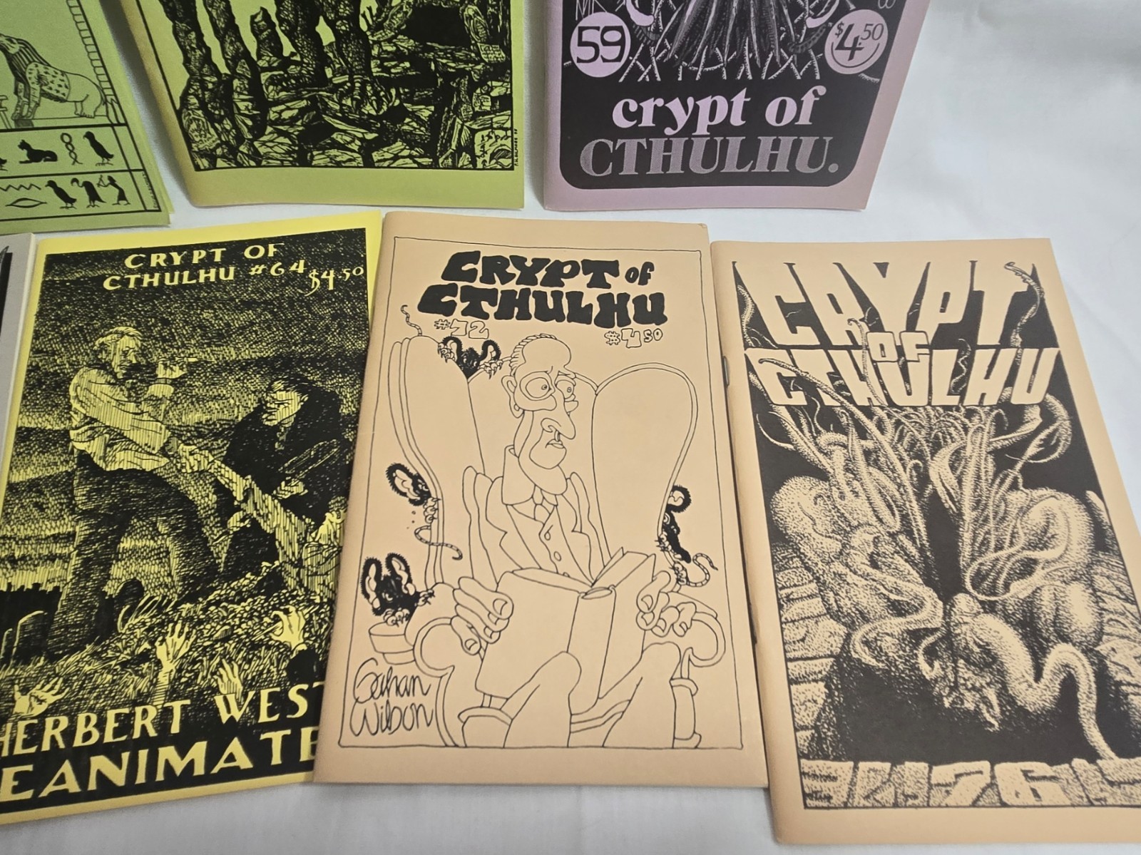 RARE LOT 7 Vintage Crypt of Cthulhu Horror Fanzines (1984–1990)