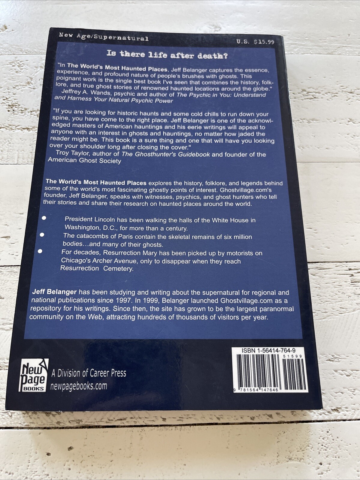The World’s Most Haunted Places by Jeff Belanger; First Edition (2004), SIGNED