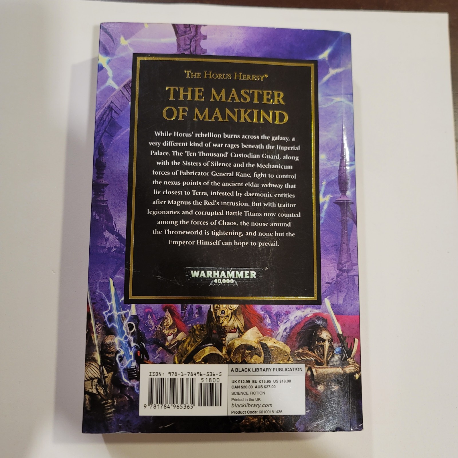 The Master of Mankind – Aaron Dembski-Bowden Large Paperback used (see photos)