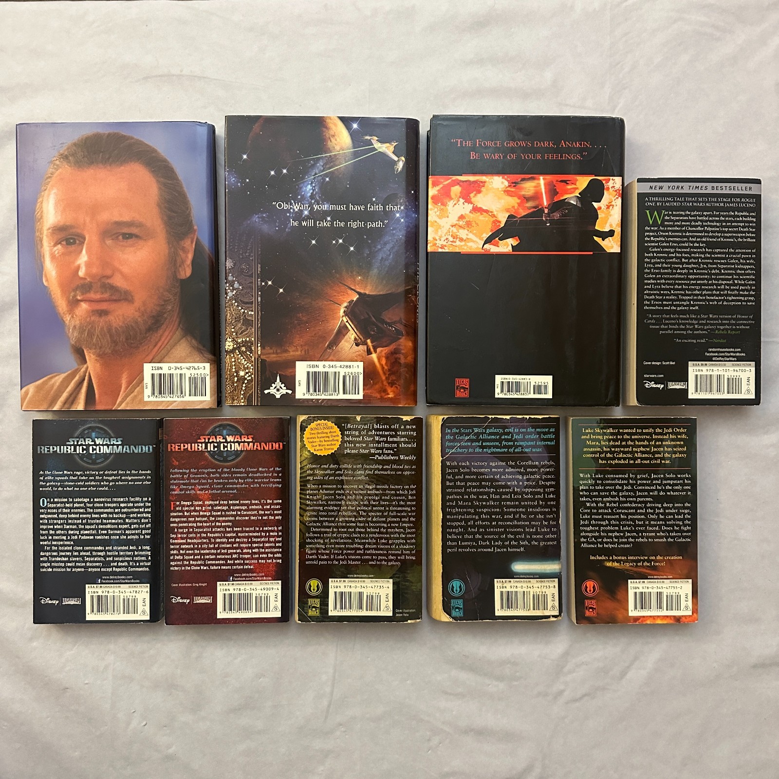 20 Star Wars Series Books / Jedi Academy, Black Fleet Crisis, Republic Commando