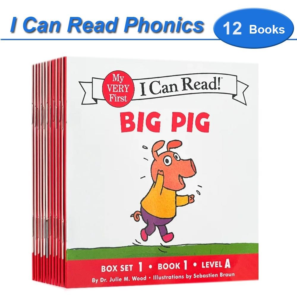 I Can Read Phonics 12-Book Set My First English Story Picture Books Montessori K