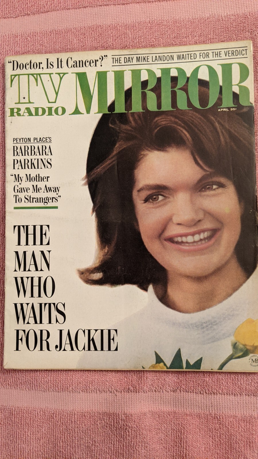 Vintage TV RADIO MIRROR Magazine, April 1965, Good Condition, 92 Pages, Jackie K