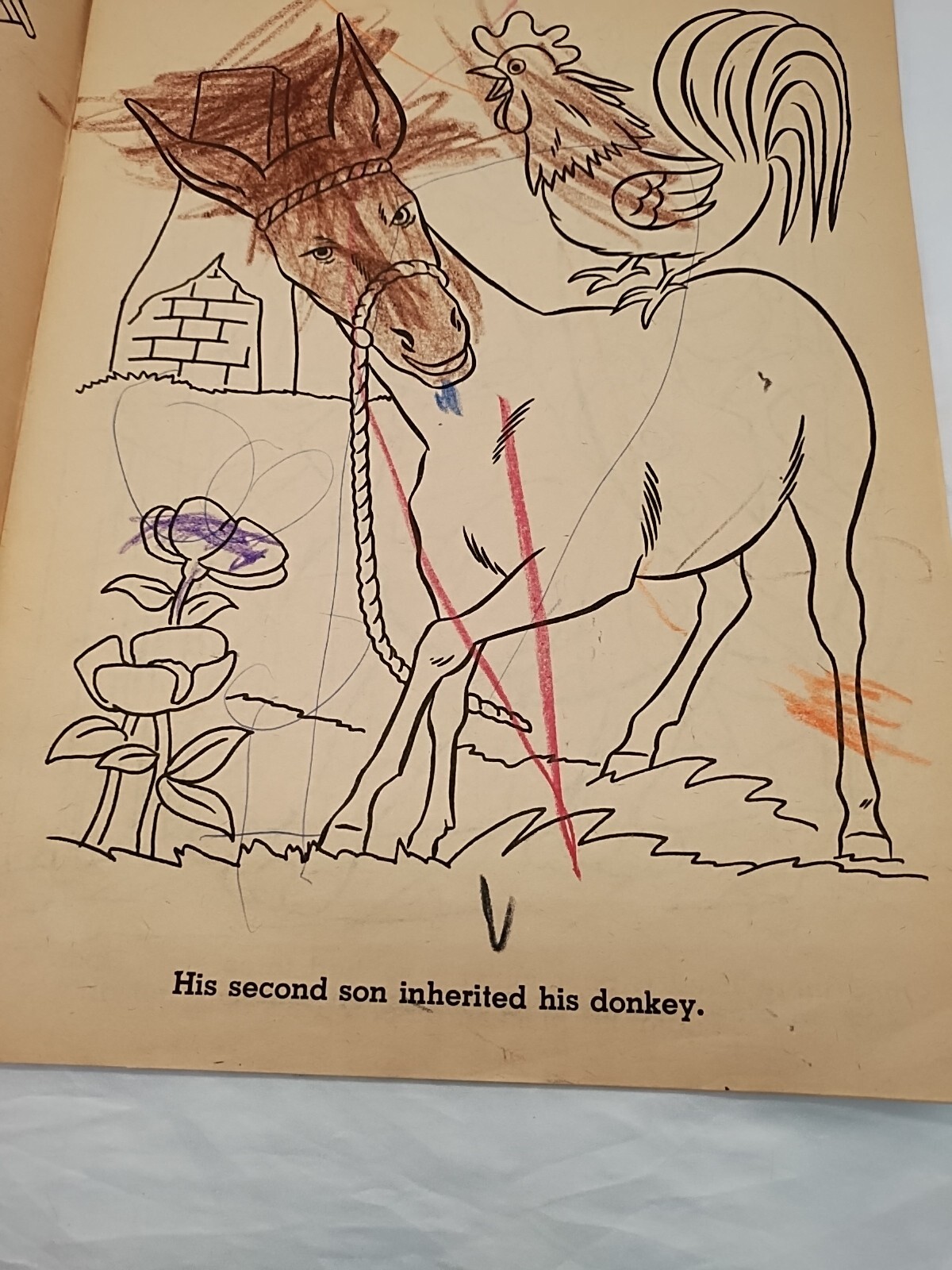 *16 Pages Used*1970s Puss In Boots Giant Coloring Book