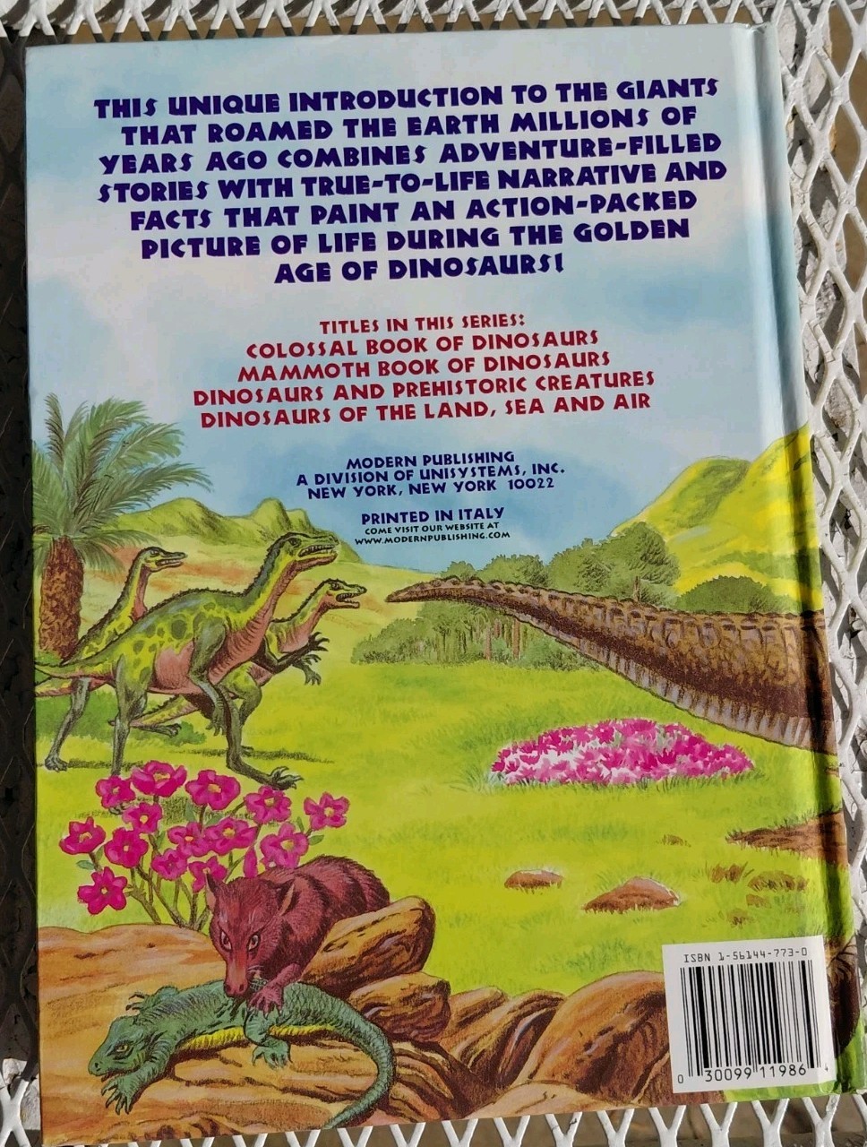 Vintage Dinosaur Book Hardcover Prehistoric Creatures Retro Classic Paleoart