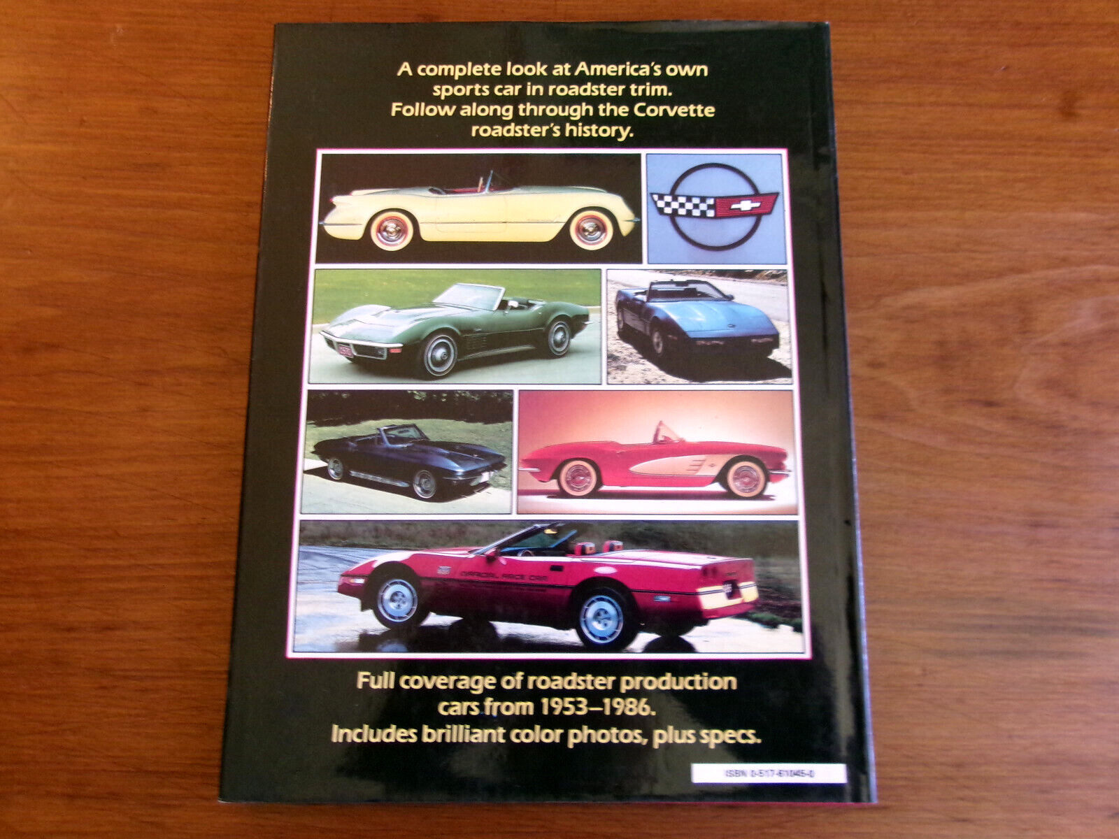 Corvette Roadster History Of Sports Car 1953 – 1986 HC Book By Consumer Guide –
