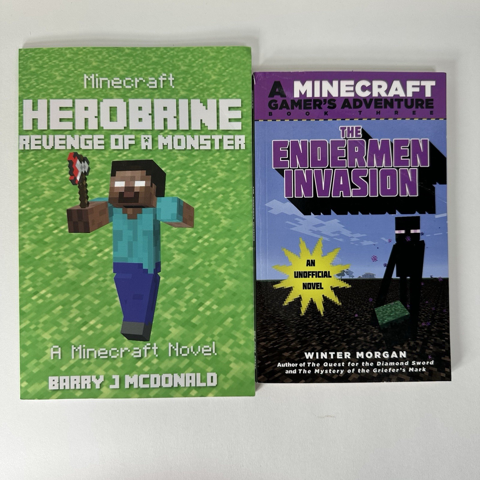 Minecraft Novels, Lot of 10 Books, Various Authors, Chapter Books, Good