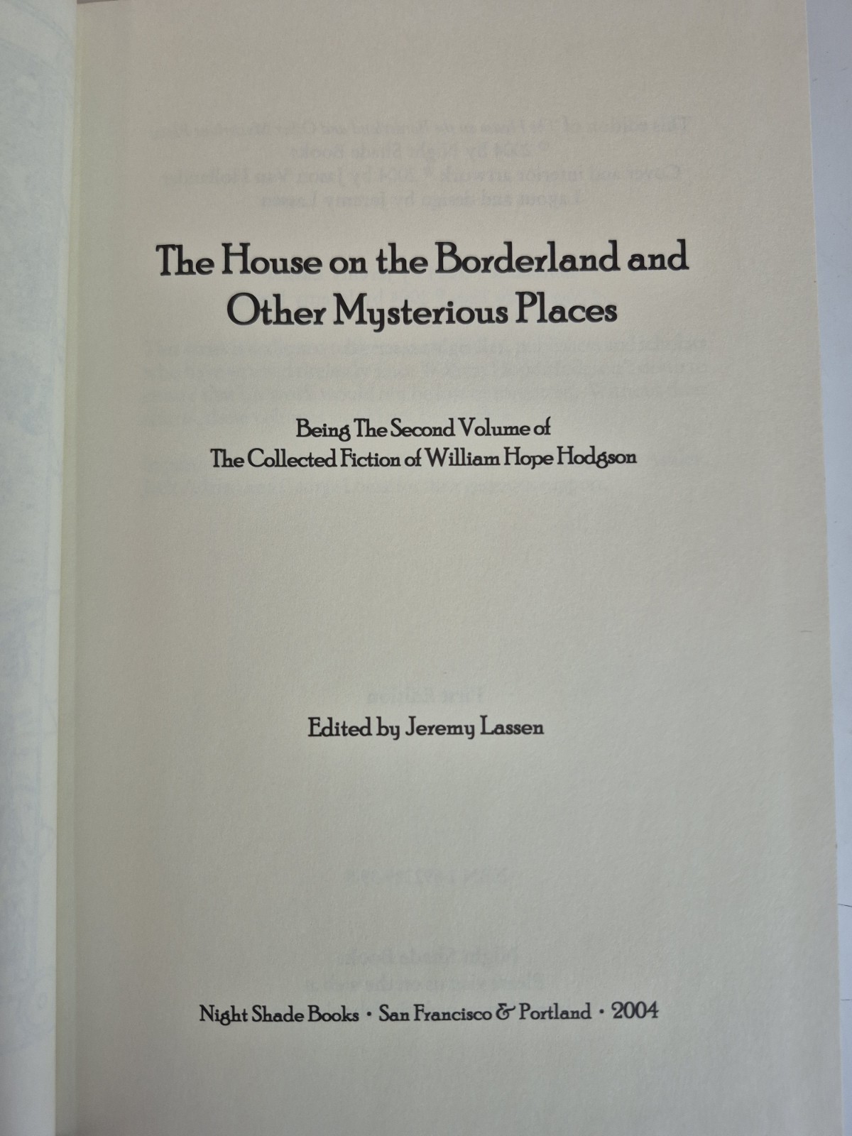 House on Borderland and Other Mysterious Places