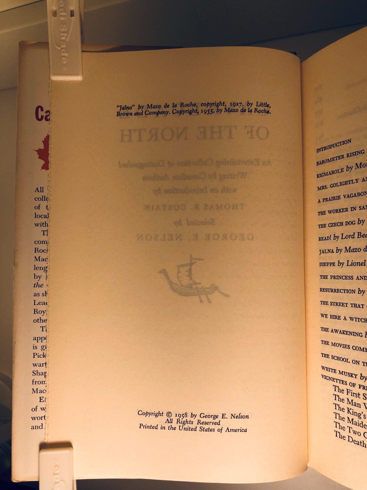 Cavalcade of the North, a collection of stories by Canadian writers (1958)