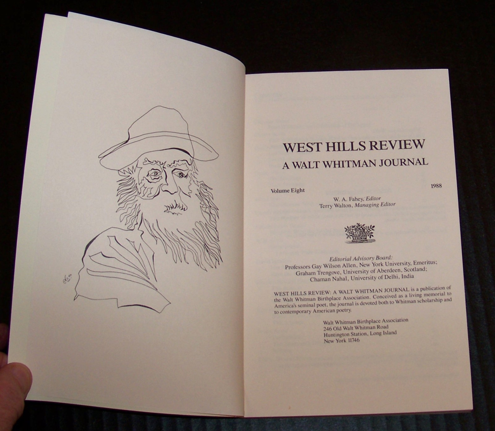 Walt Whitman 3 Book Lot: Leaves of Grass 1921 / Leaves…(Facsimile), West Hills