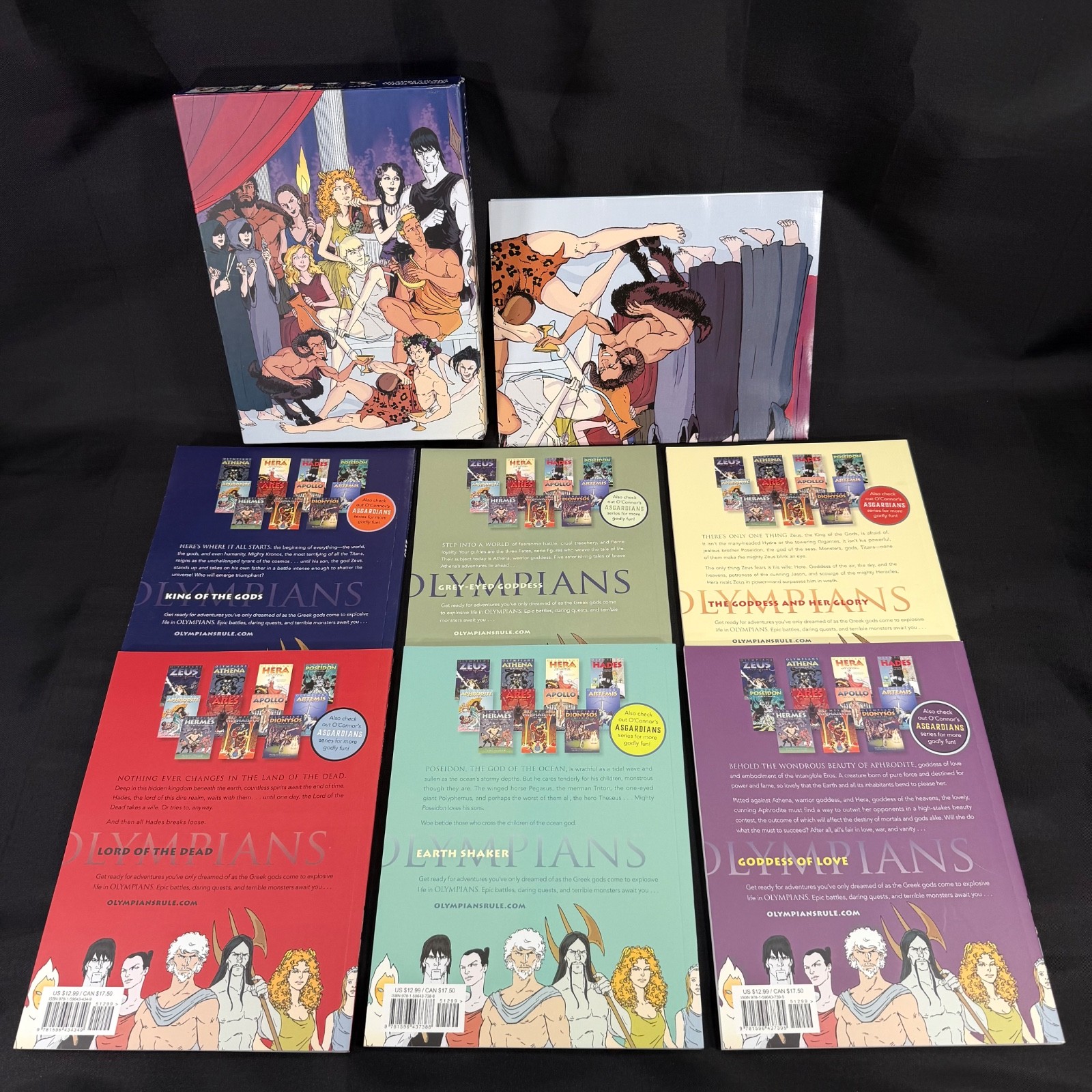 Olympians Volumes 1-6 Paperback Box Set by George O’Connor (2014) w/Poster!