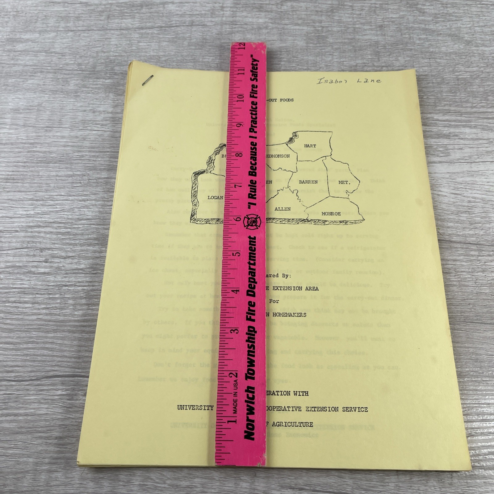 Mammoth Cave Homemakers Recipe Book RARE Ohio Cave Counties 28 Pages Vintage