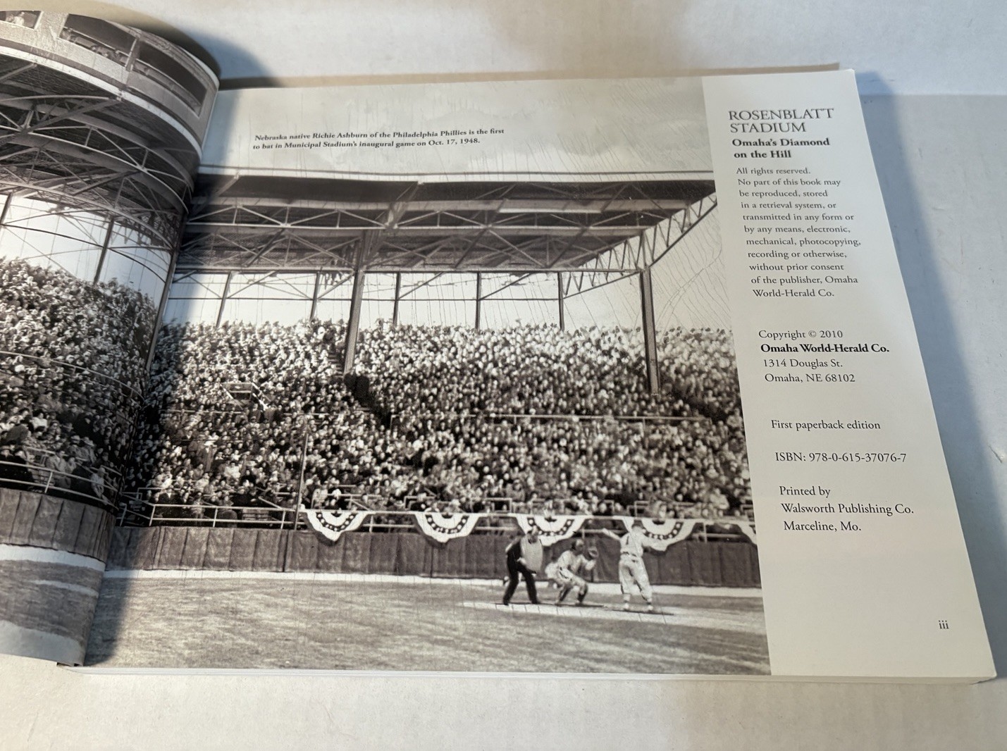 Rosenblatt Stadium, Steven Pivovar, 1st Edition, Omaha World-Herald, SC 2010