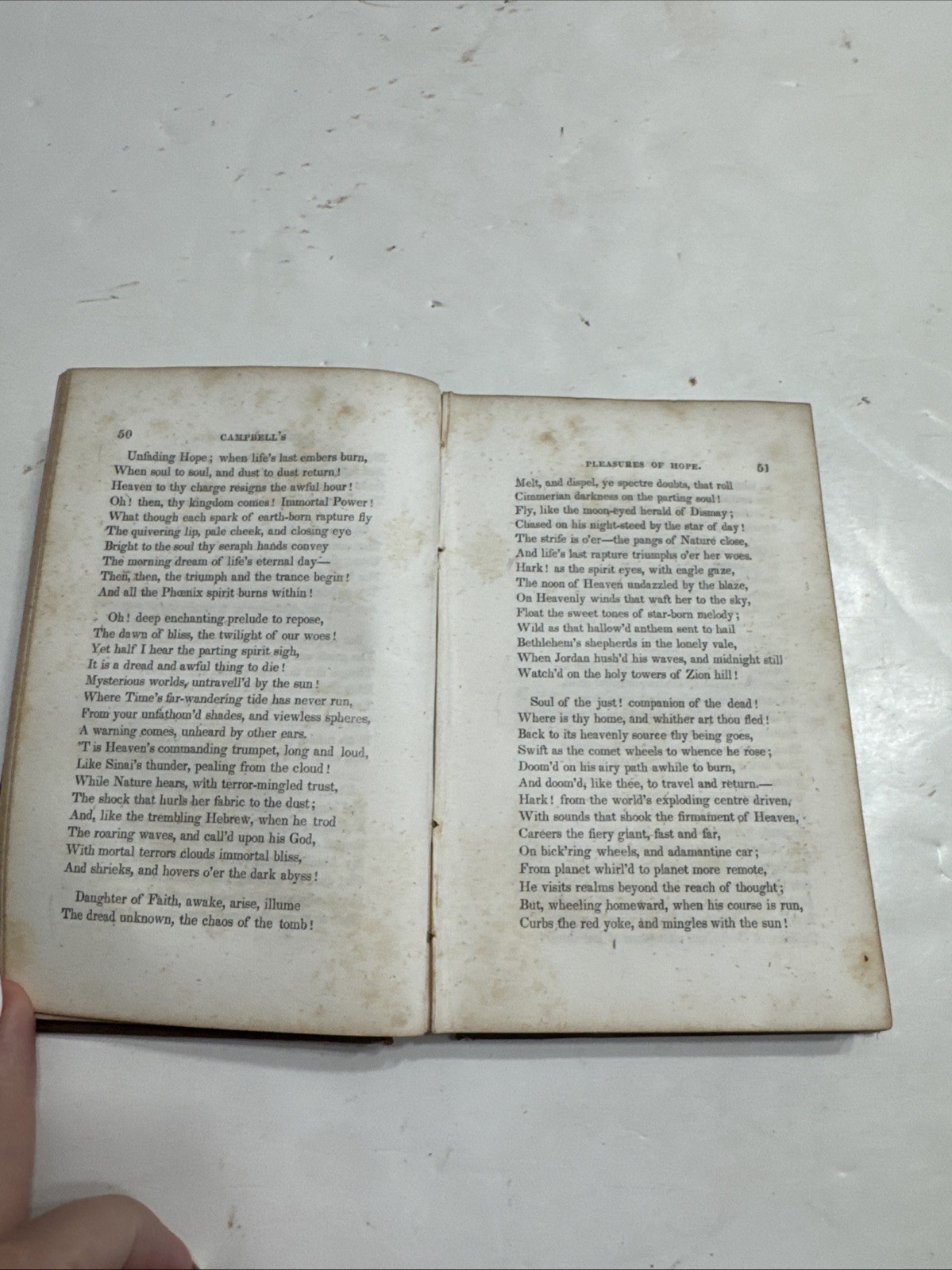 Vintage Book of Pleasures: Hope; Memory; Imagination; Campbel et al (1838) HB