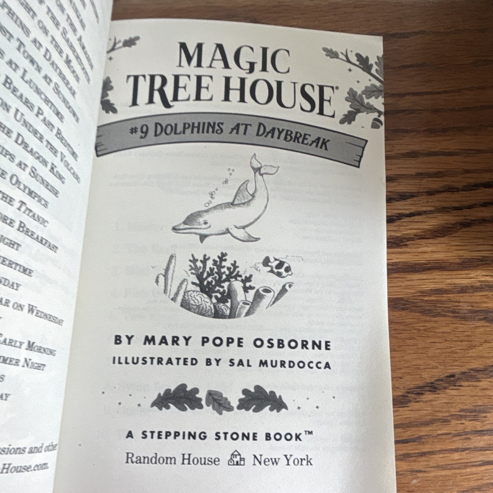 Magic Tree House #9 Dolphins at Daybreak Mary Po Osborne PB 1997 Illus