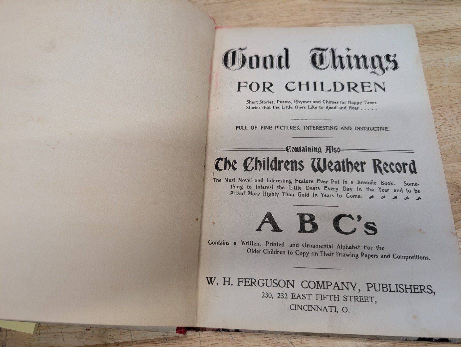 Good things for little ones. Illustrated good things for children. Antique book