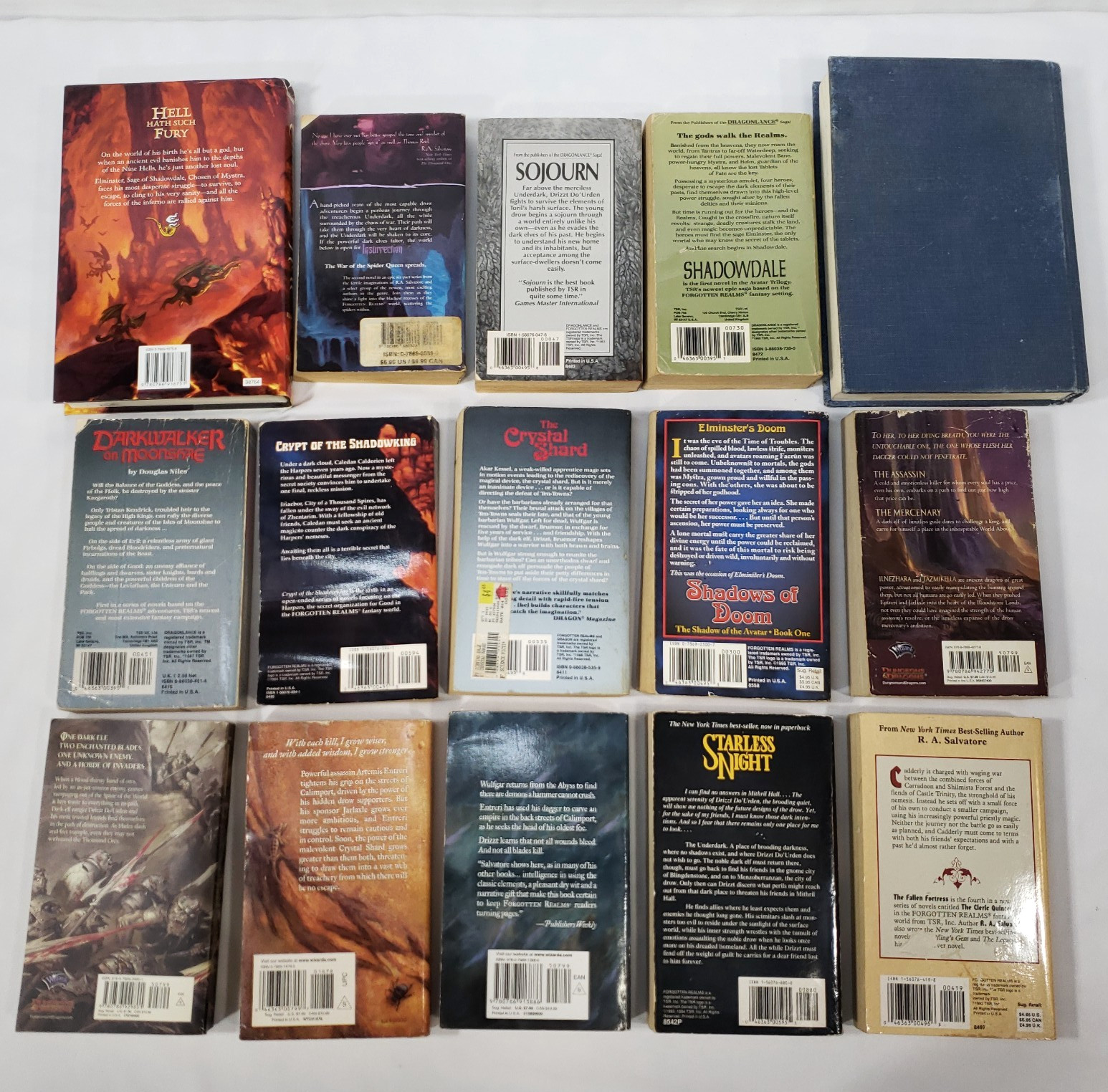 Forgotten Realms Books Lot 15 Mixed Set Legend Of Drizzt Series R A Salvatore