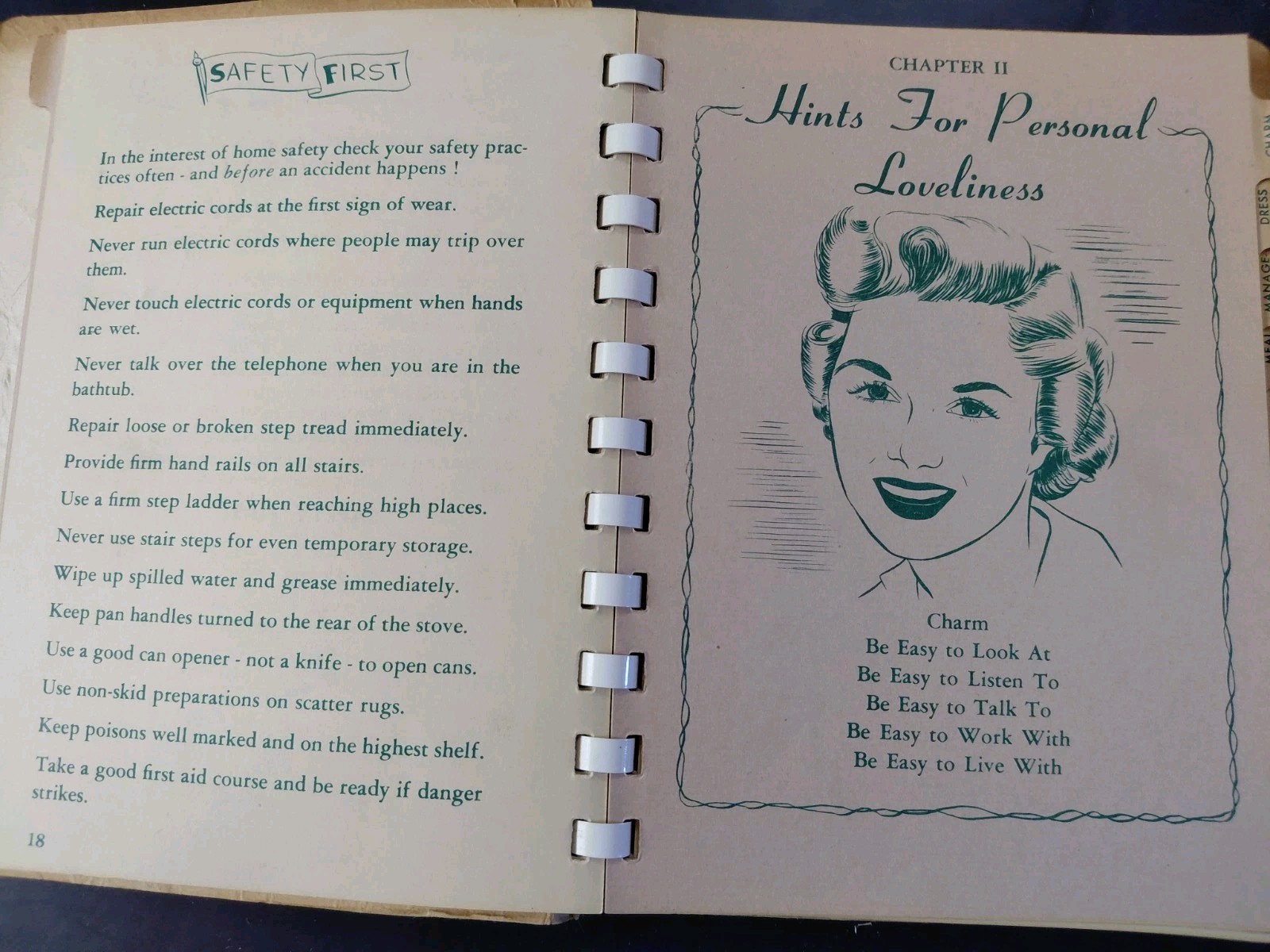 Treasures for the Home by Mary O. Fleming (1952) Ring/Wire Bound Illustrated
