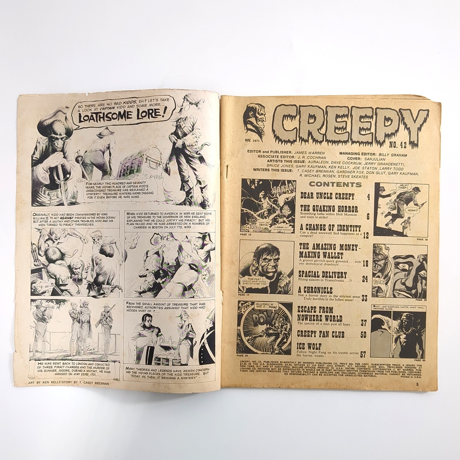 Creepy Magazine Lot 42 50 130 Warren Horror Comics 1971 1973 1981