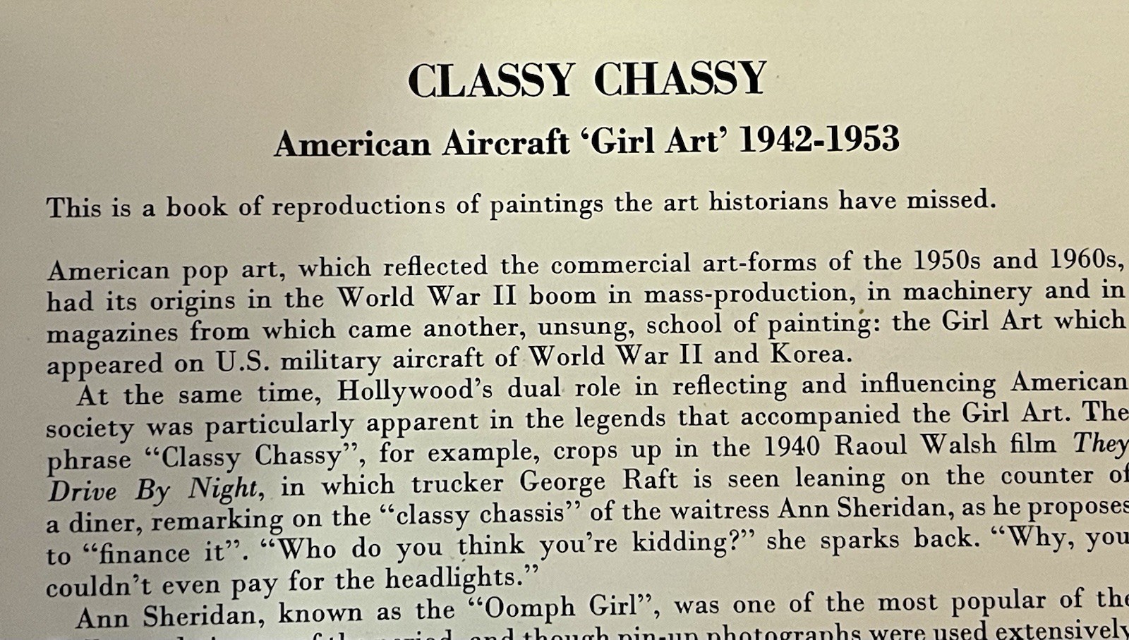 Classy Chassy WWII American Aircraft ‘Nose Art’ 1942-1953