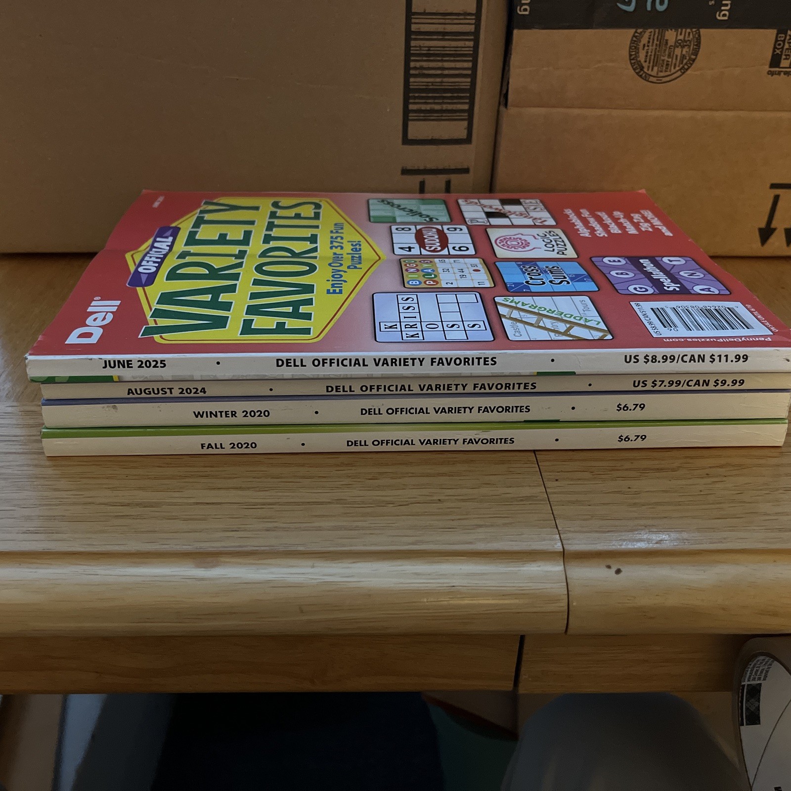 Lot of 4 DELL OFFICIAL VARIETY PUZZLES Rtl $3.56 w Free Shipping