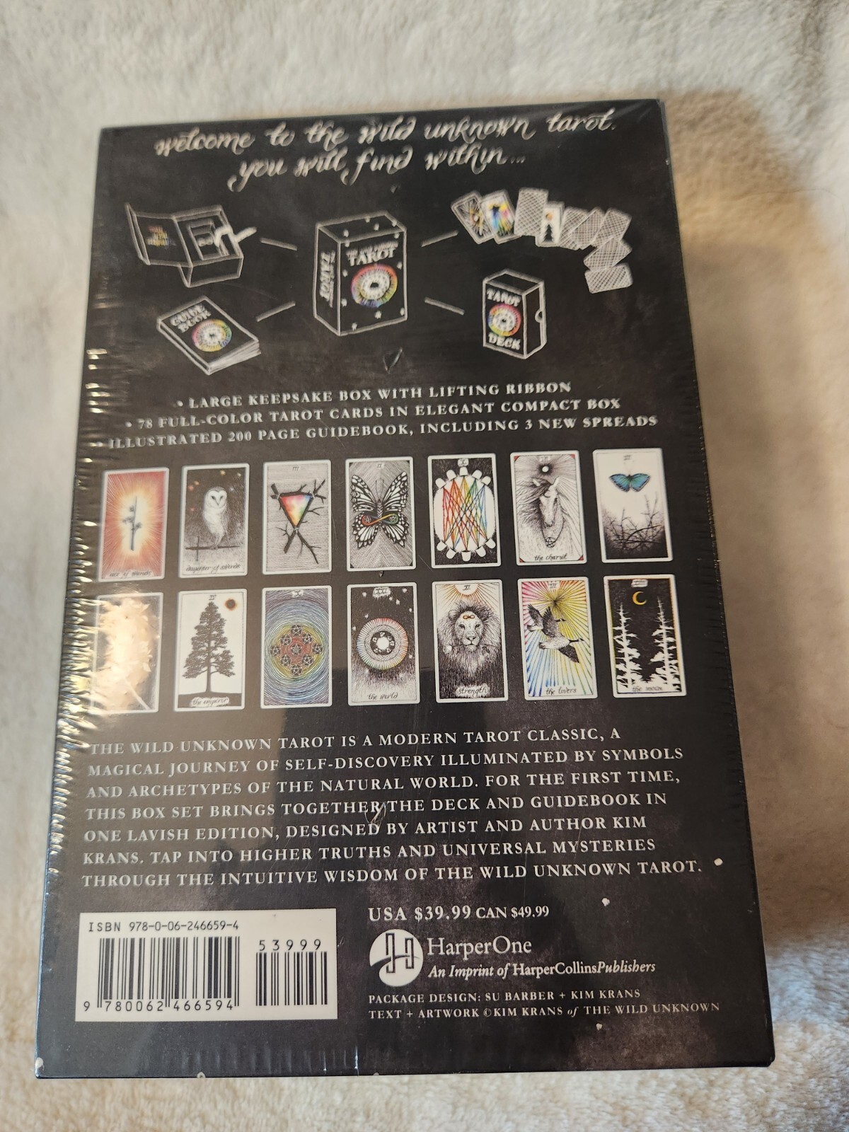 The Wild Unknown Tarot Deck & Guidebook Box Set By Kim Krans New Sealed