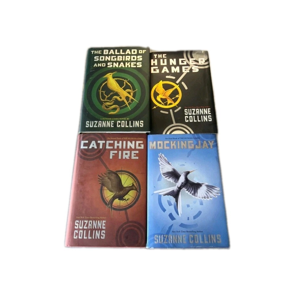 THE HUNGER GAMES 4-Book Hardcover Set (Catching Fire Mockingjay Ballad Snakes)