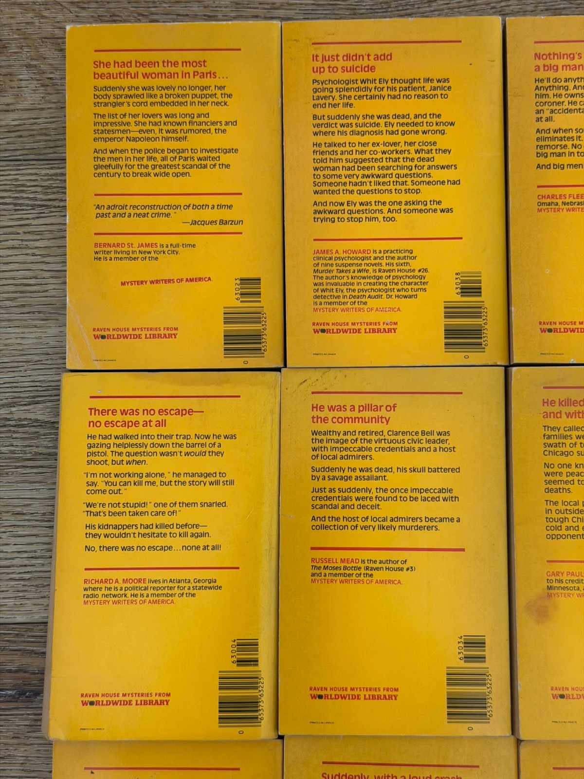 20 Vintage Mystery Paperback Book Lot Raven House Mysteries Crime Thriller
