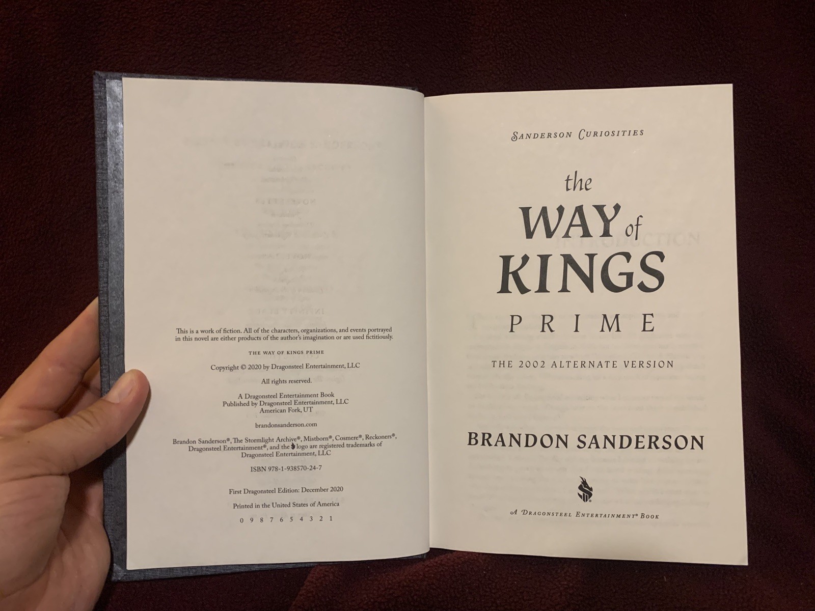 Way of Kings Prime by Brandon Sanderson FIRST EDITION (2002, Hardcover)