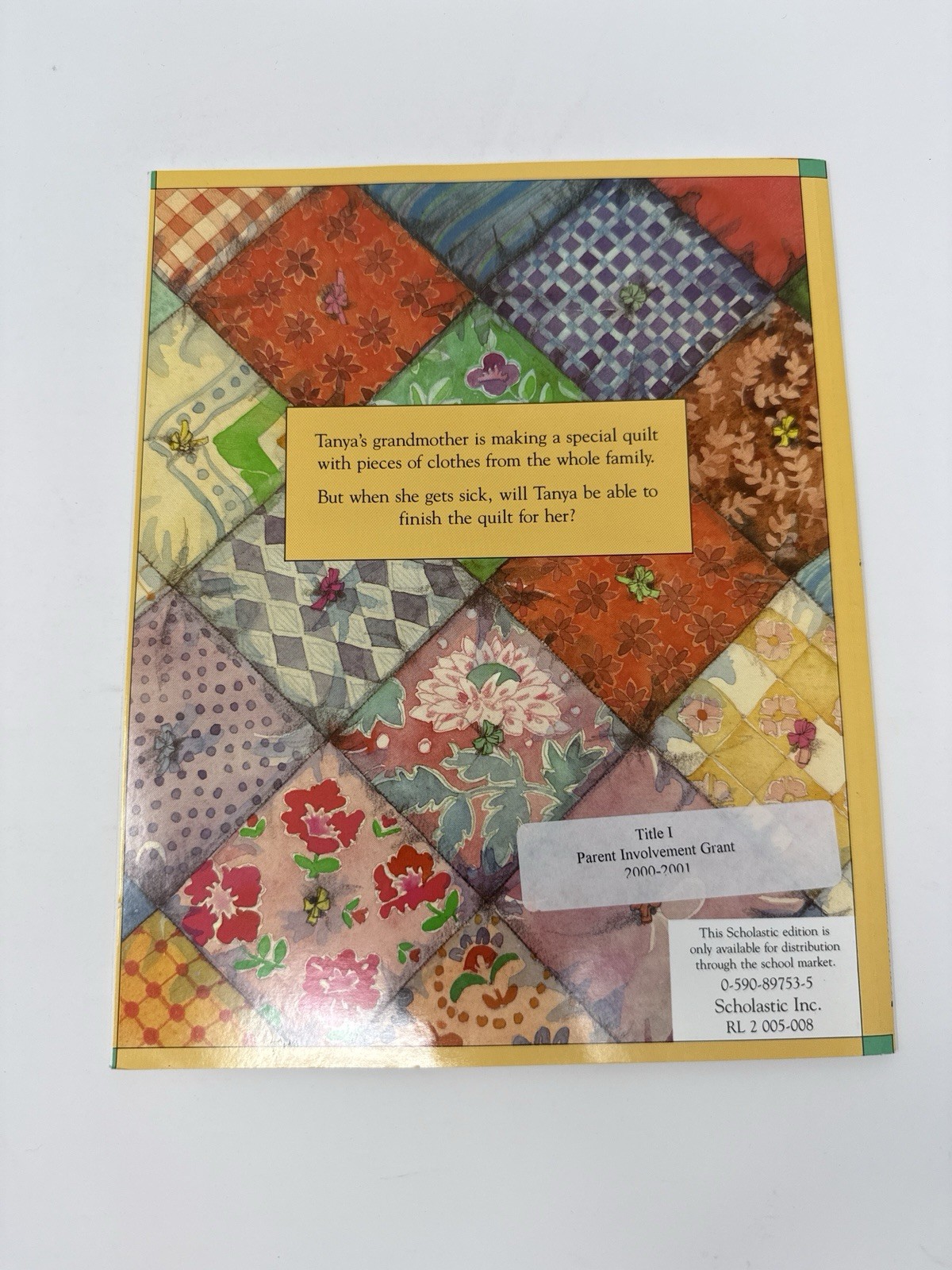 The Patchwork Quilt Book by Valerie Flournoy Scholastic PB Jerry Pinkney