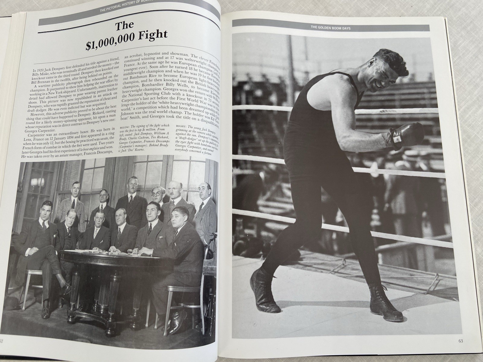 Vintage 1988, “Pictorial History of Boxing” Peter Arnold XL Vg 1st Print FREE SH