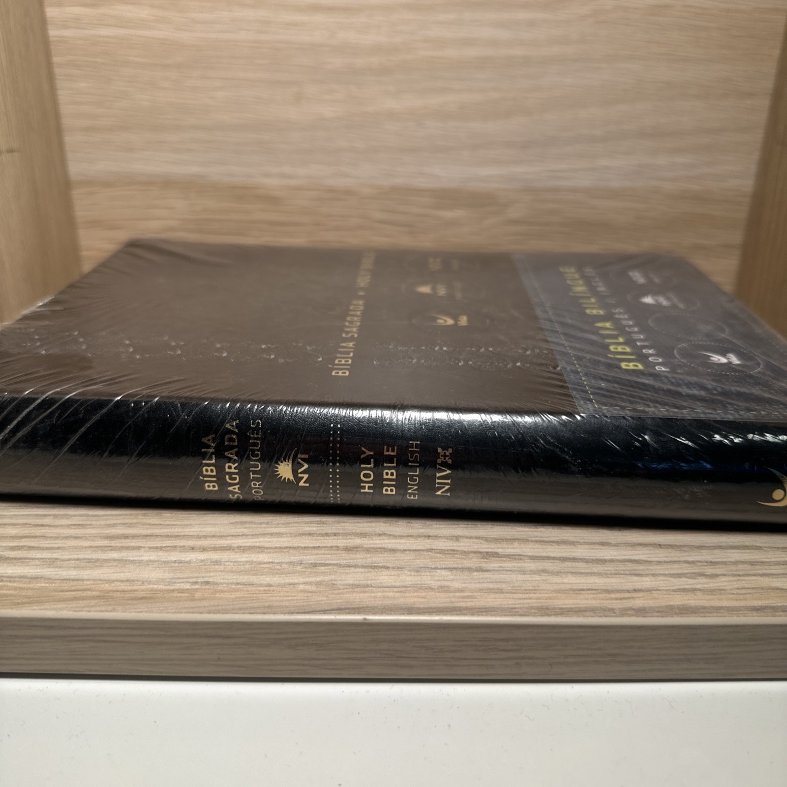 NIV BIBLE BIBLIA BILINGUAL ENGLISH/PORTUGUESE NIV Nova BLK Leather SEALED