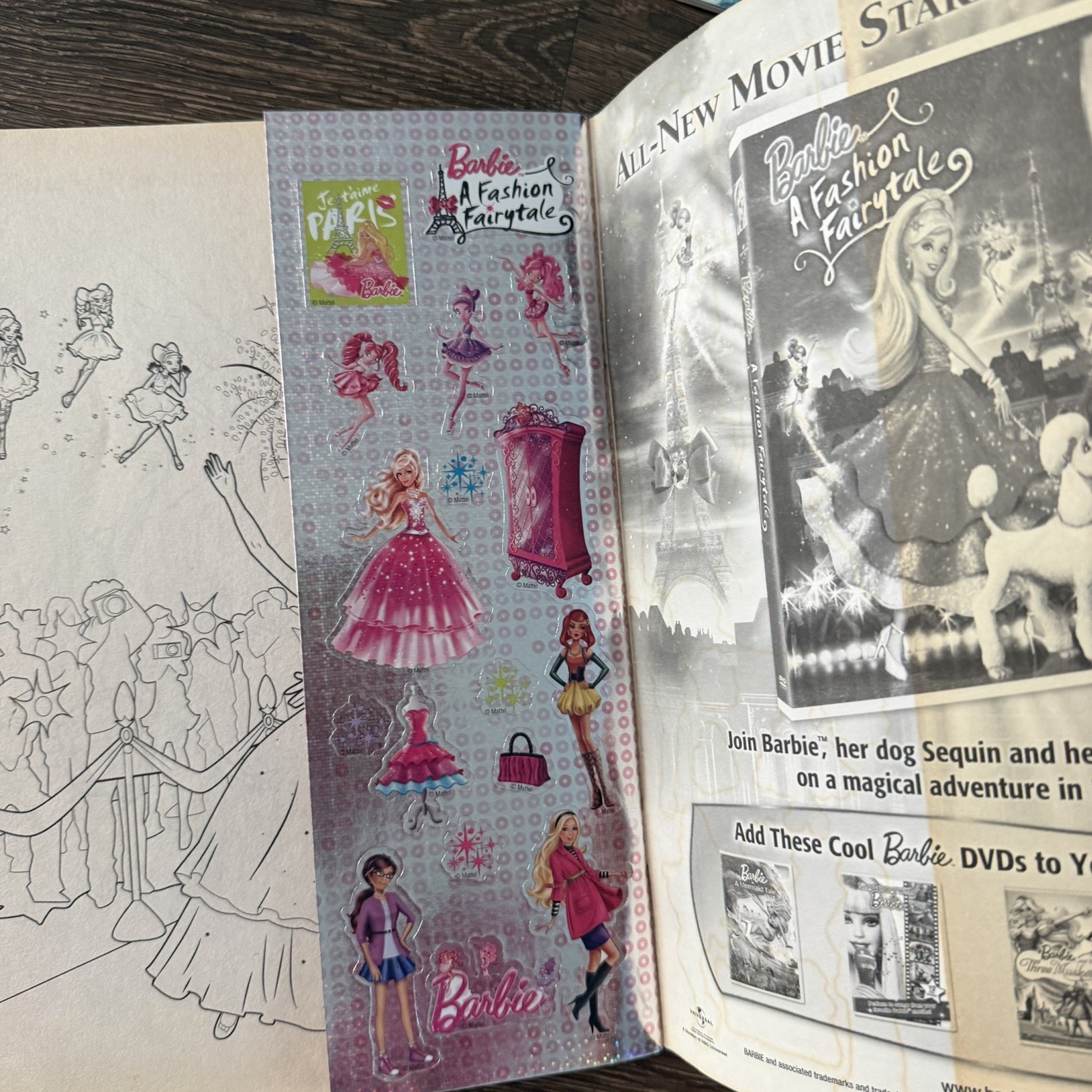 Barbie Book Lot of 9 Fairy Princess Mermaid + Sticker Activity Books